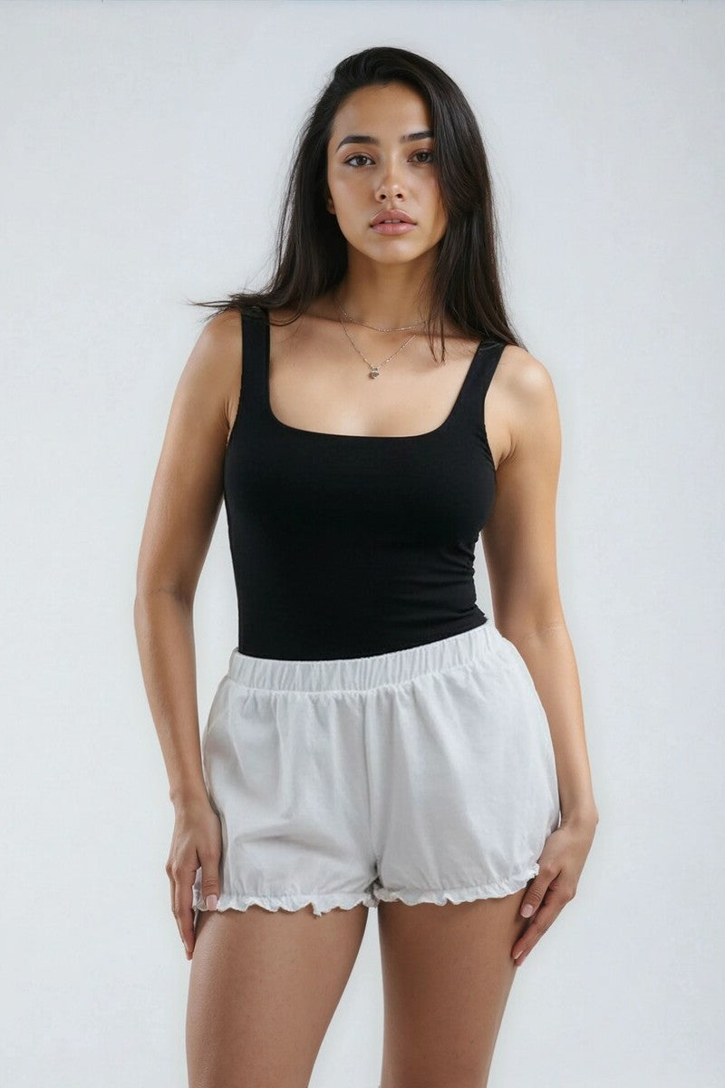 Ruffle-Hem Shorts