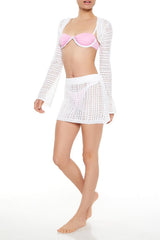 Crochet Swim Cover-Up Mini Skirt