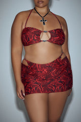 Plus Size Bratz Snake Print Bikini Top & Bottoms Set