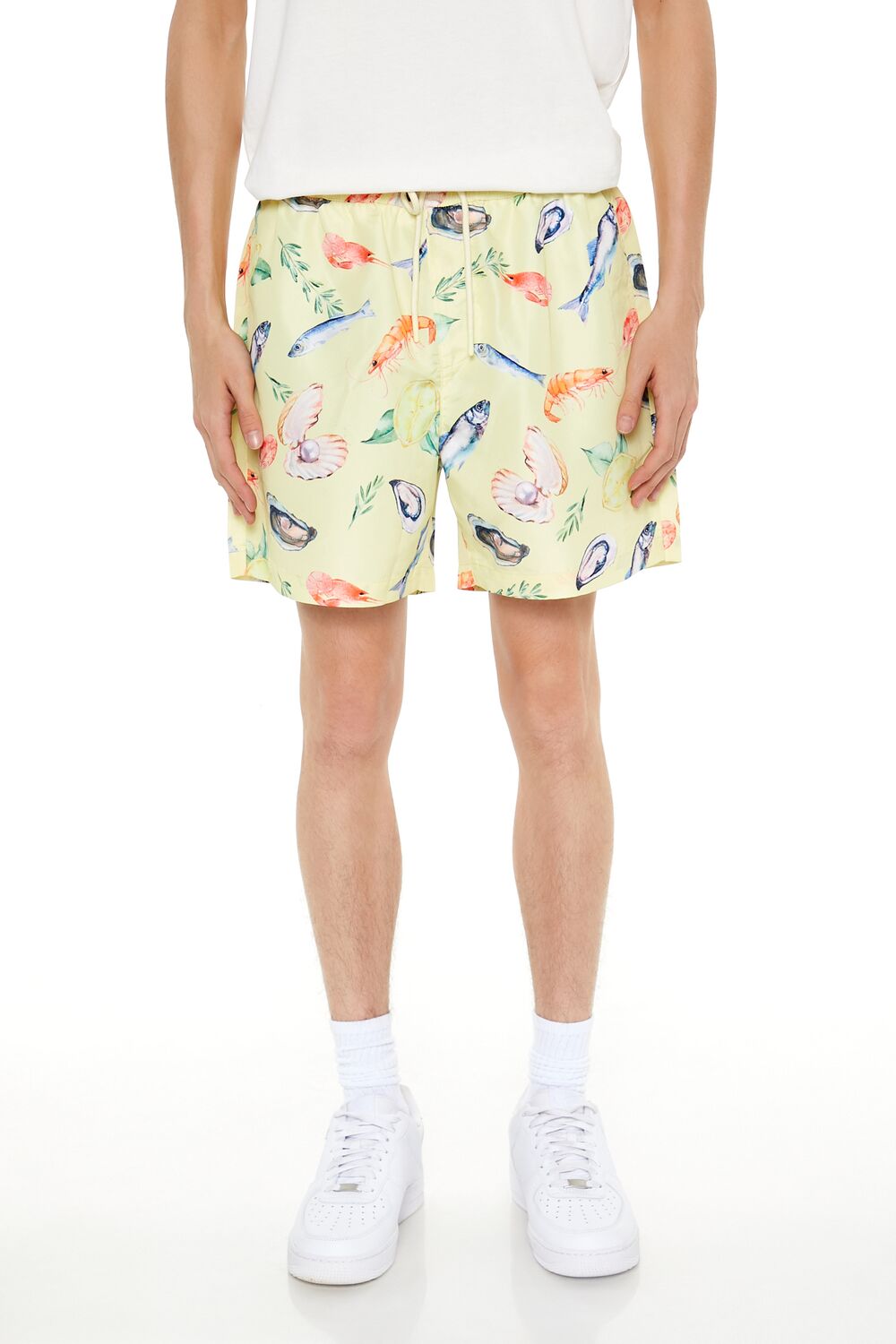 Fish Print Swim Trunks