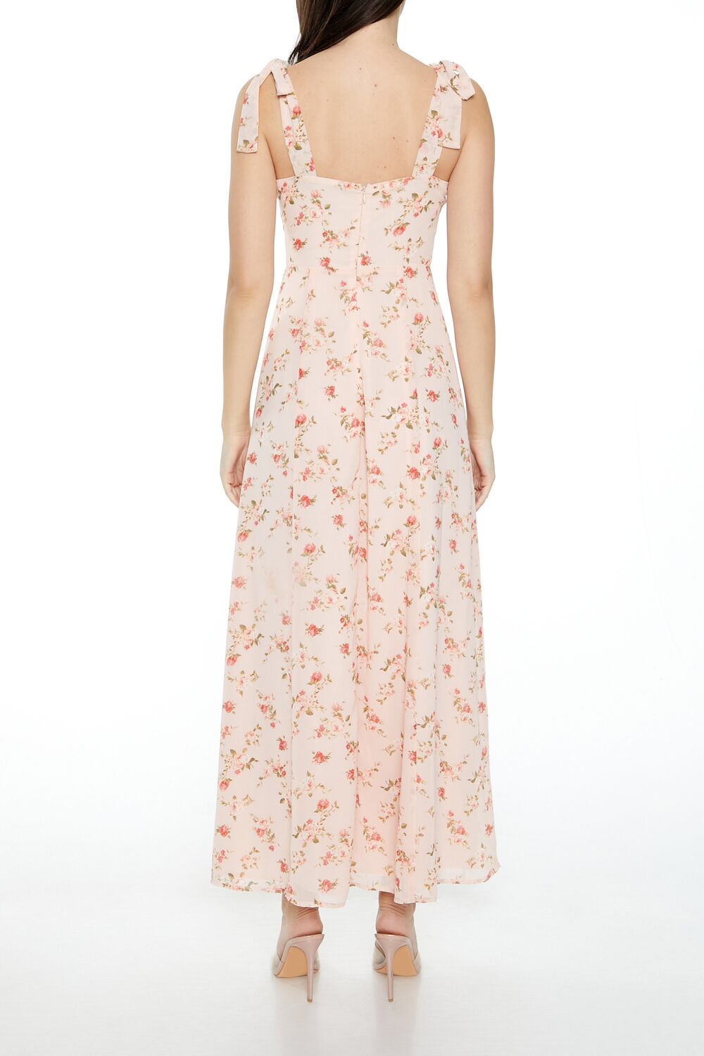 Floral Tie-Strap Maxi Dress