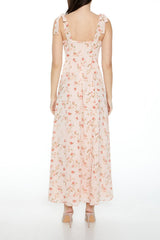 Floral Tie-Strap Maxi Dress