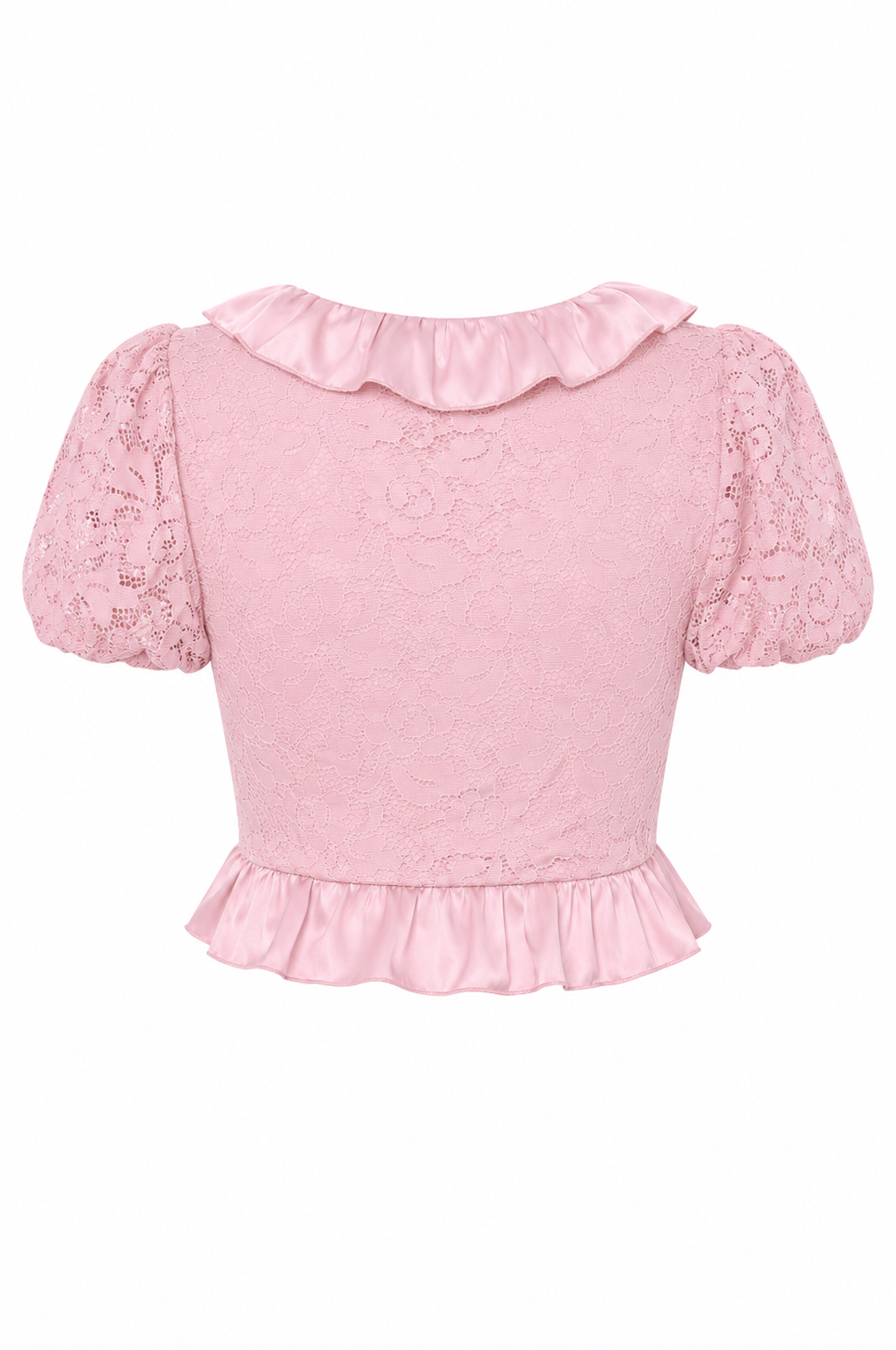 Ruffled Lace Crop Top
