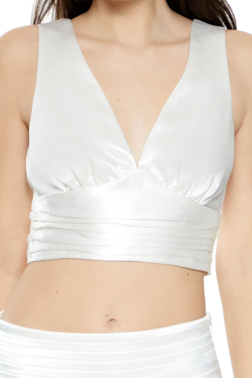 Satin Tie-Back Bow Crop Top