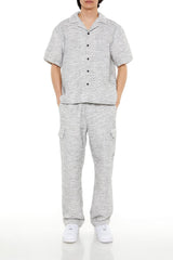 Striped Slim-Fit Cargo Pants