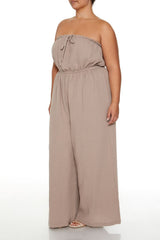 Plus Size Wide-Leg Jumpsuit