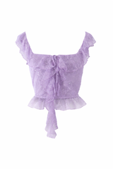 Ruffle Lace Cropped Top