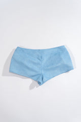 Rhinestone Buckle Low-Rise Shorts