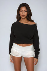Ruched Mesh Hot Shorts