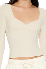 Ribbed Sweetheart Crop Top