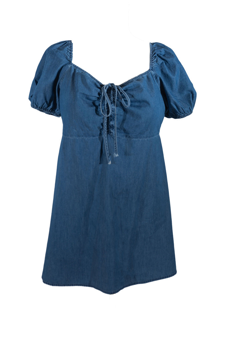 Plus Size Denim Mini Dress