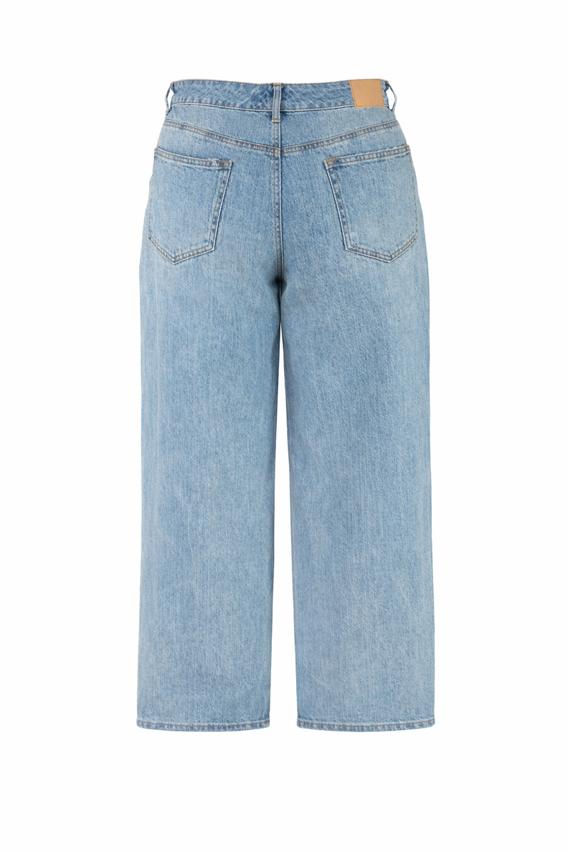 Plus Size Distressed Wide-Leg Jeans