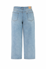 Plus Size Distressed Wide-Leg Jeans
