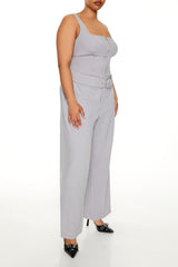 Plus Size High-Rise Wide-Leg Pants