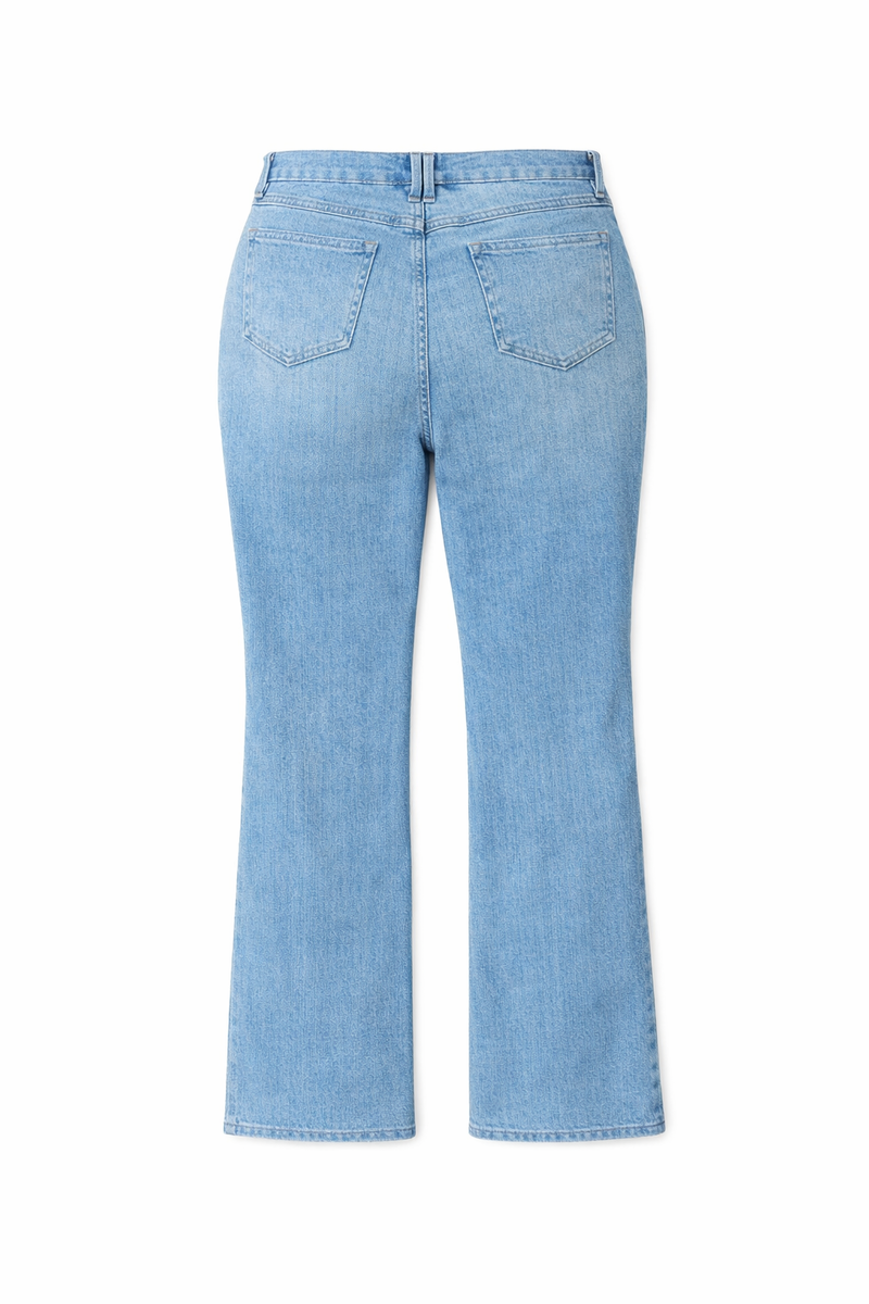 Plus Size Distressed Bootcut Jeans