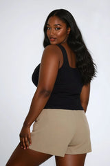 Plus Size Trouser Shorts