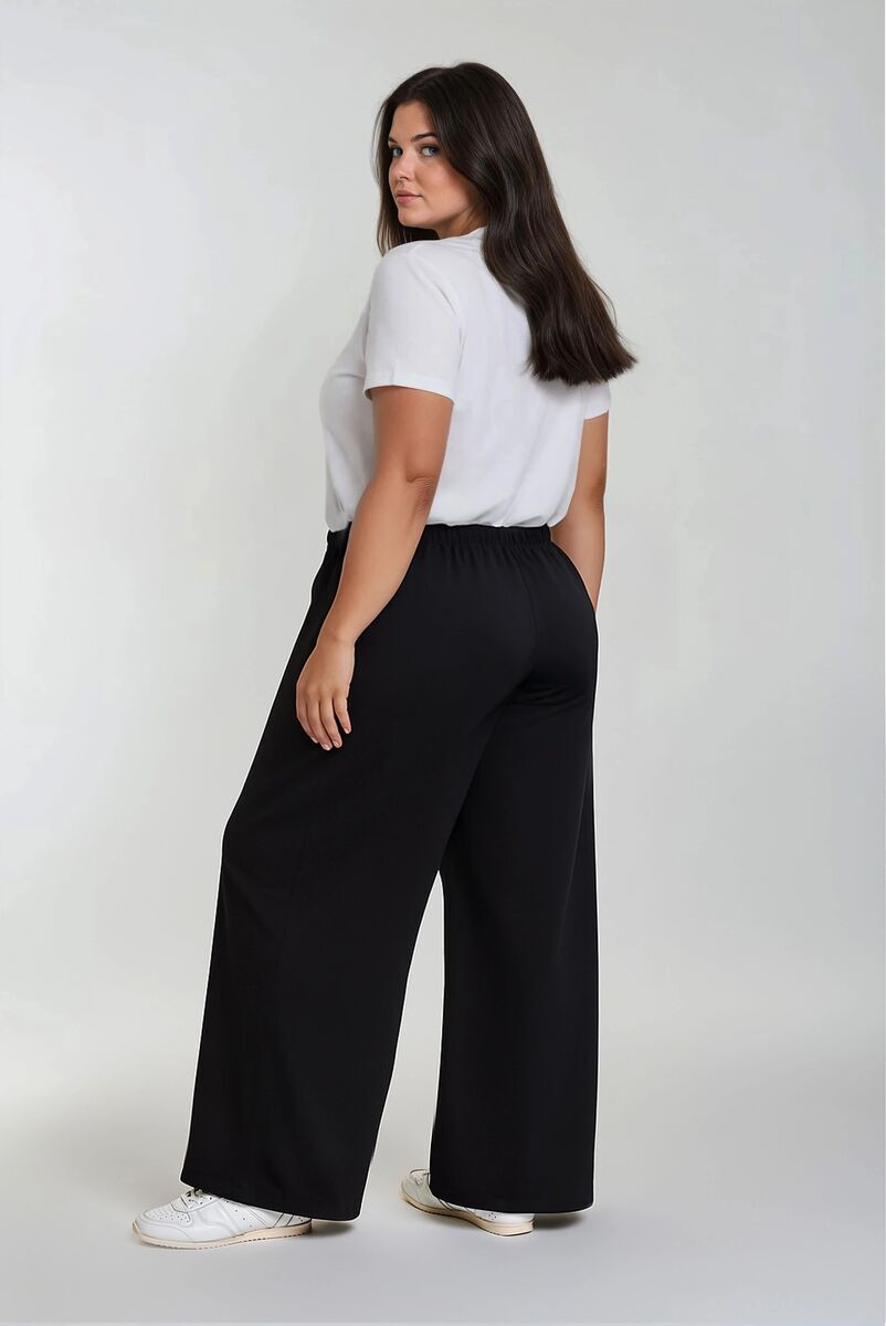 Plus Size Wide-Leg Drawstring Pants