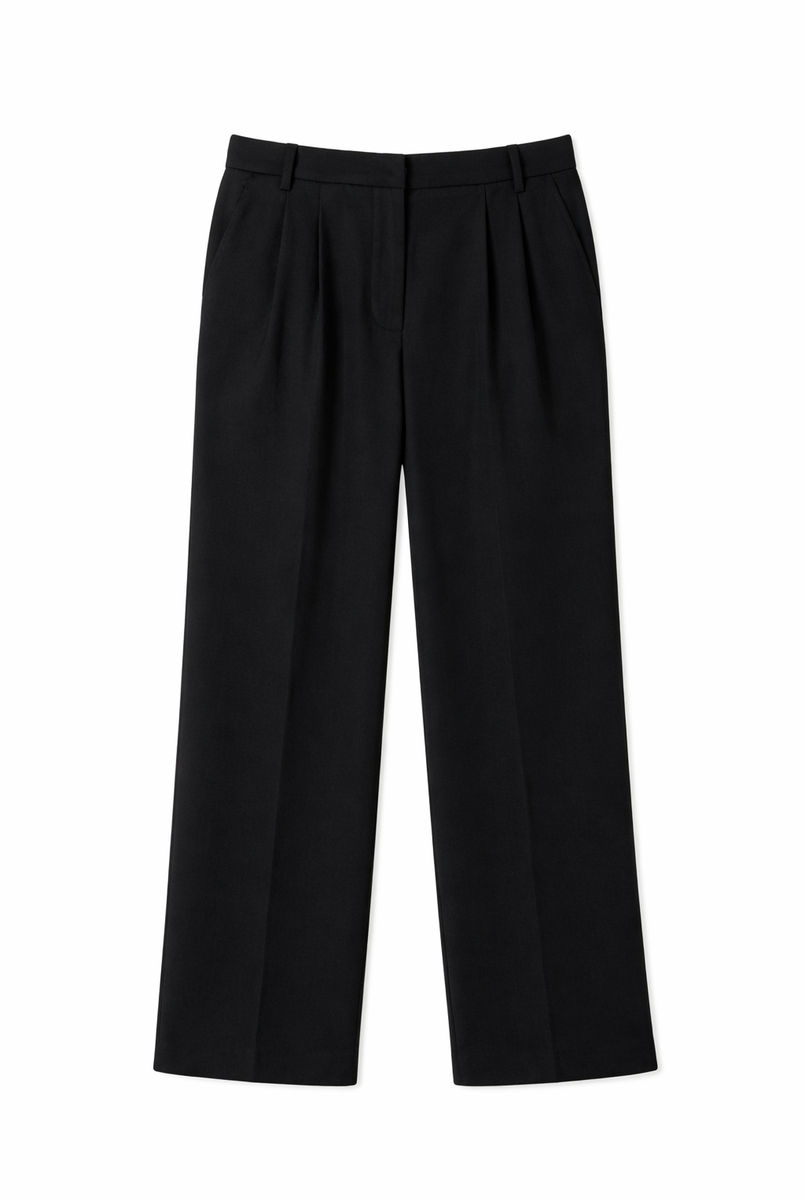 Plus Size Pleated Wide-Leg Pants