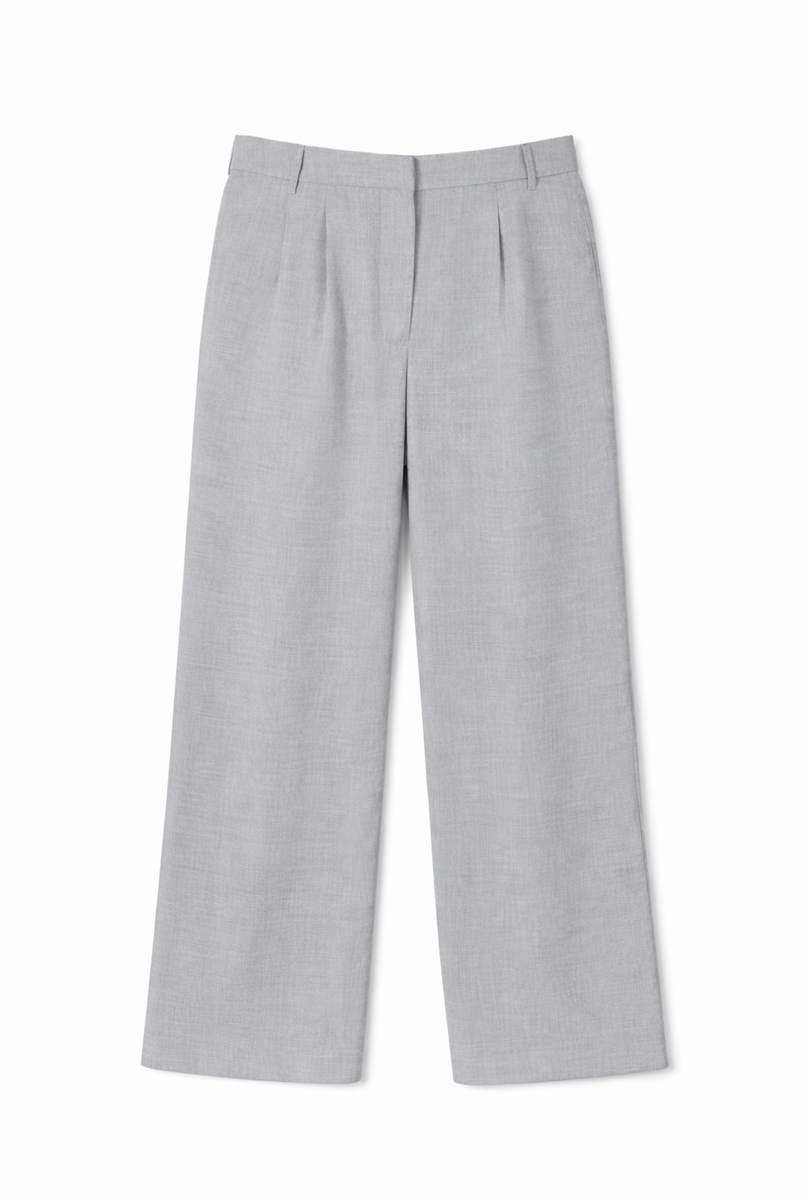 Plus Size Pleated Wide-Leg Pants