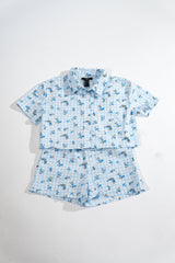 Kids Floral Short-Sleeve Shirt & Shorts Set