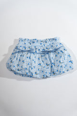 Girls Tiered Gingham & Floral Skirt