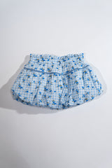 Girls Tiered Gingham & Floral Skirt