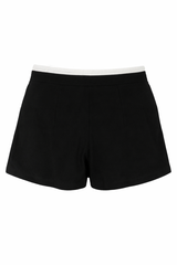 Plus Size Pleated Drawstring Mini Skort