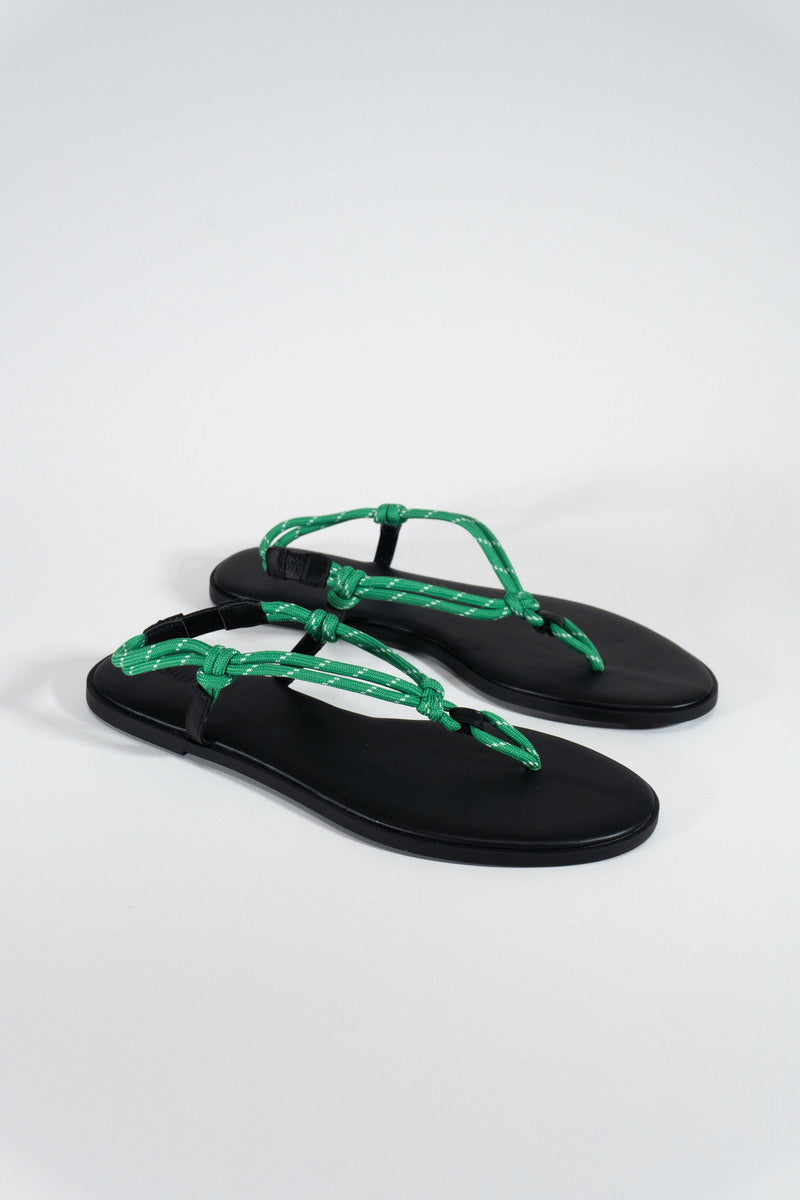 Braided Strap Faux Leather Flip-Flops