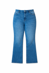Plus Size High-Rise Flared Jeans