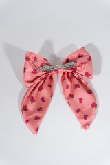 Floral Print Hair Bow