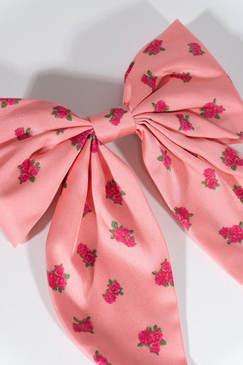 Floral Print Hair Bow