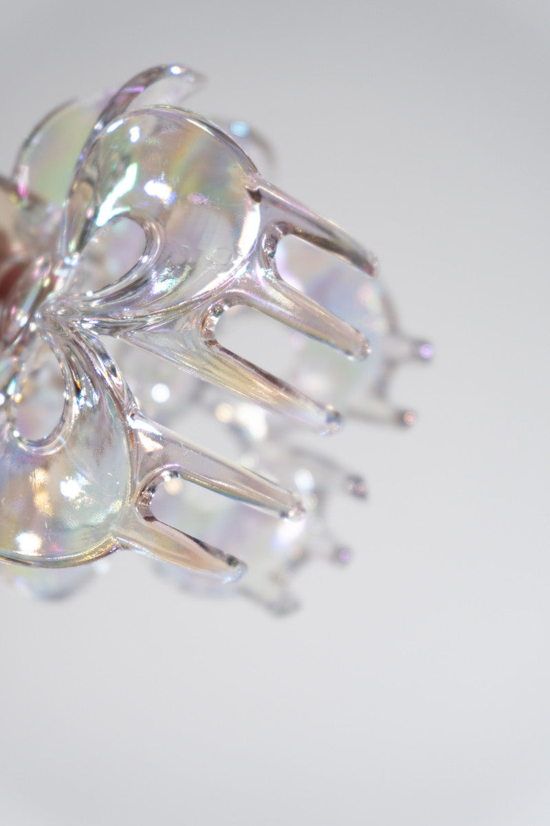 Iridescent Flower Hair Claw Clip