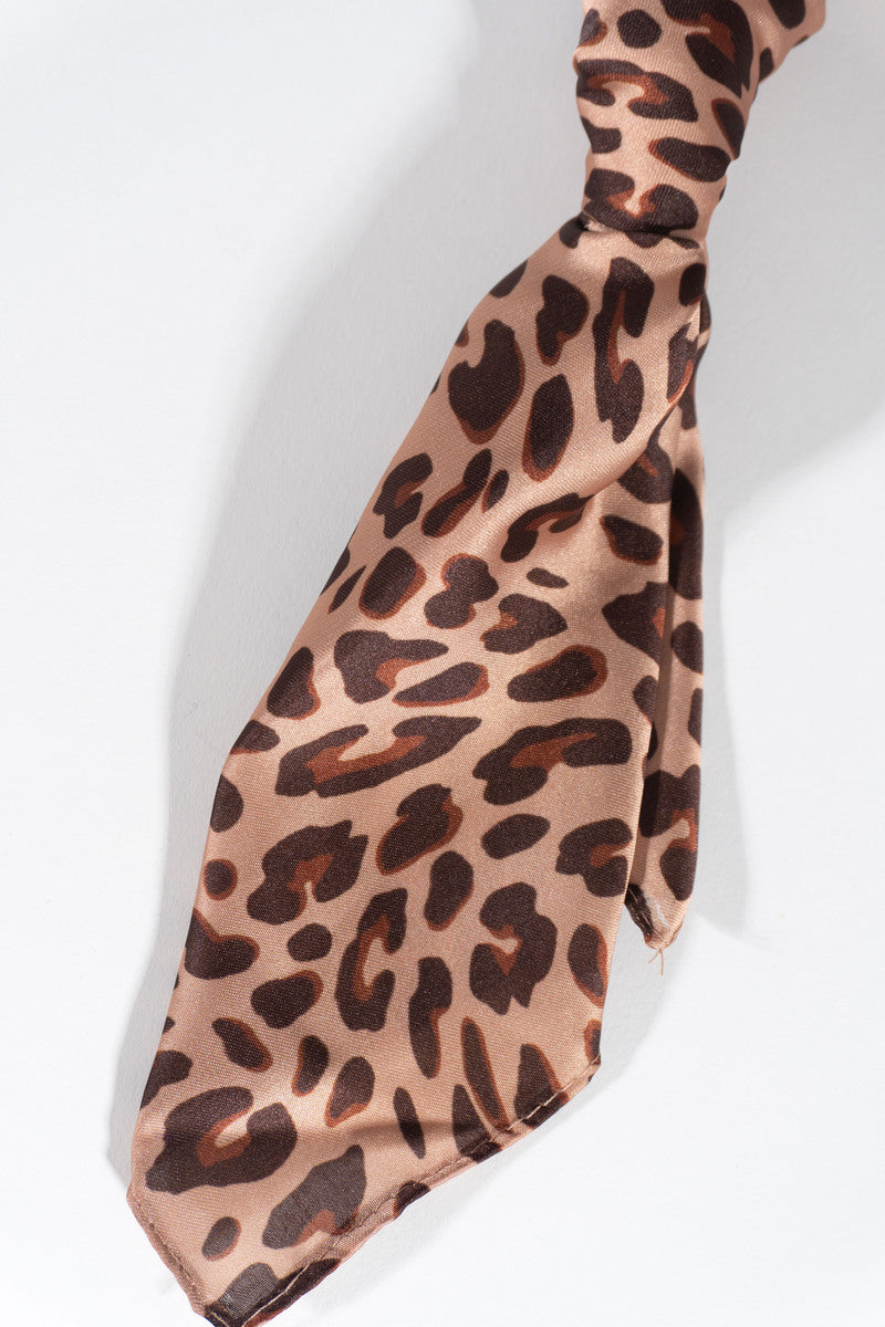 Leopard Print Head Wrap Scarf