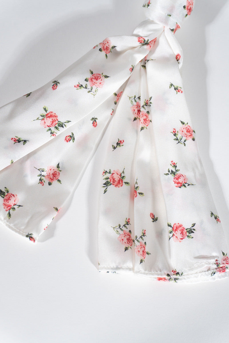 Rose Print Hair Tie