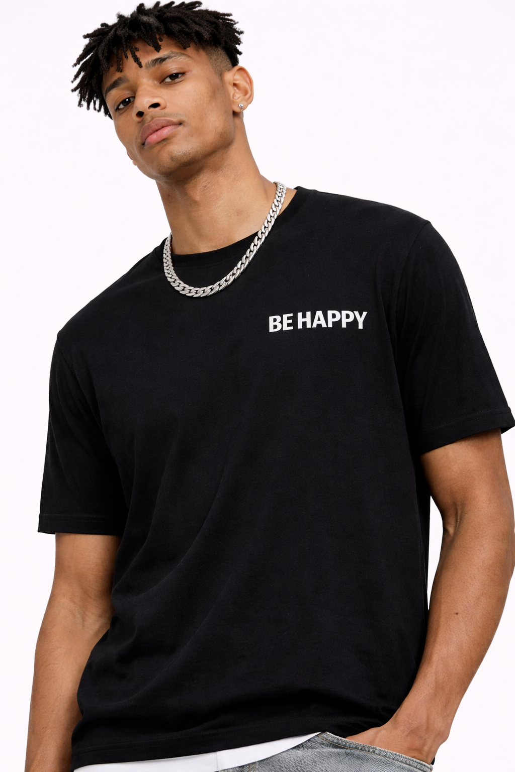 F21 Men Be Happy Graphic Tee