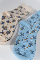 Floral Print Ankle Socks – 2 Pack