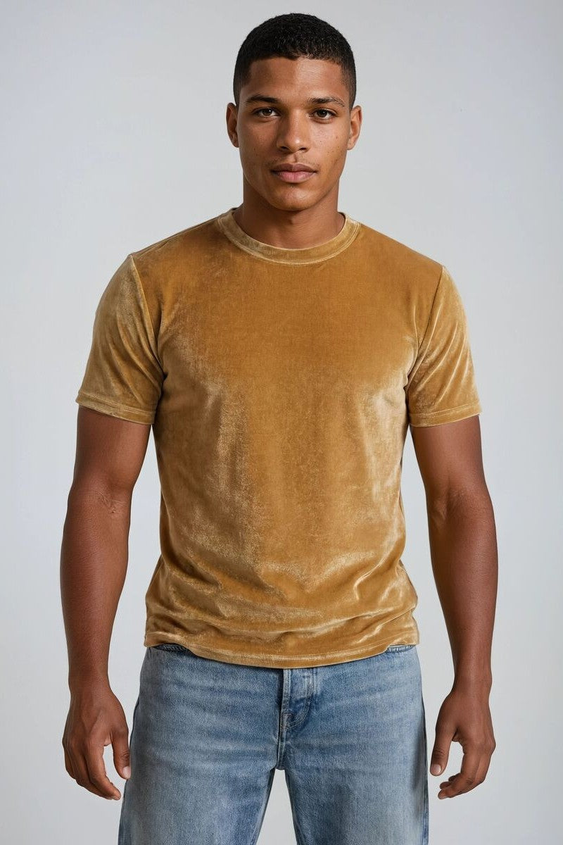 Velvet Crew Neck Tee