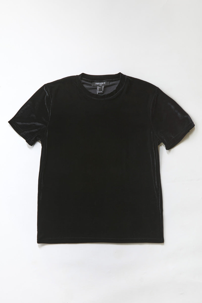 Velvet Crew Neck Tee