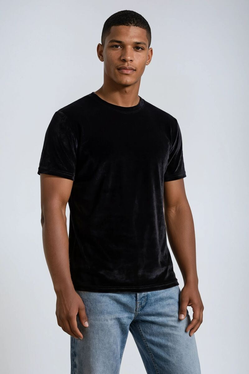 Velvet Crew Neck Tee