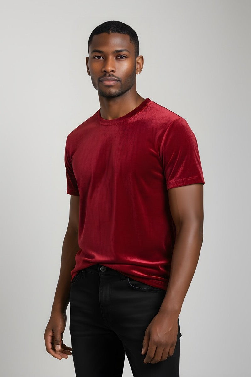 Velvet Crew Neck Tee