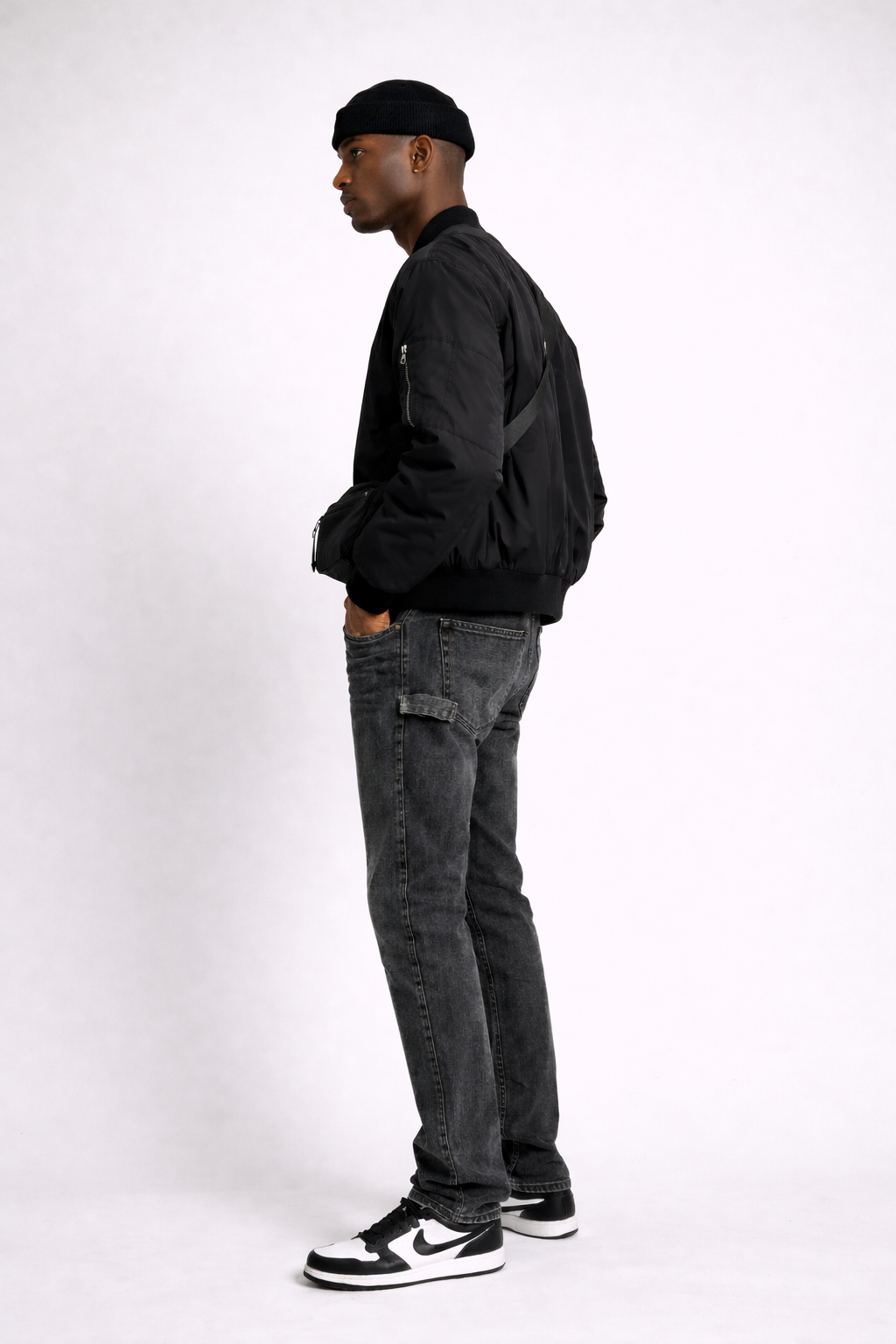 Carpenter Detail Slim Fit Jeans
