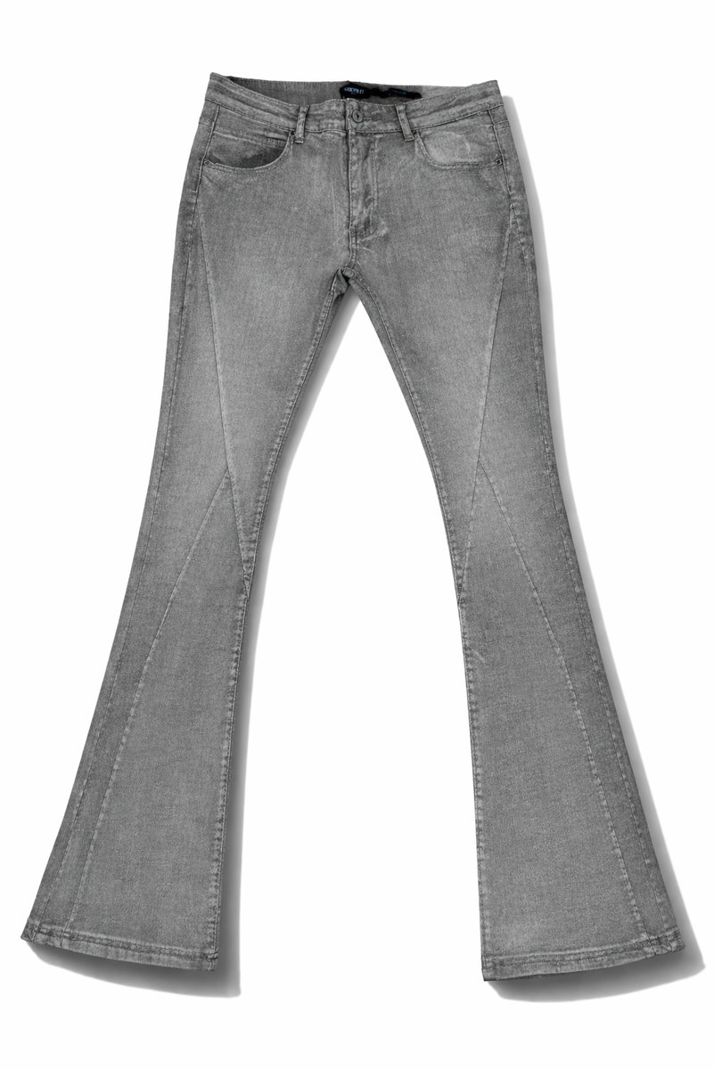 Stitched Detail Flare Jeans