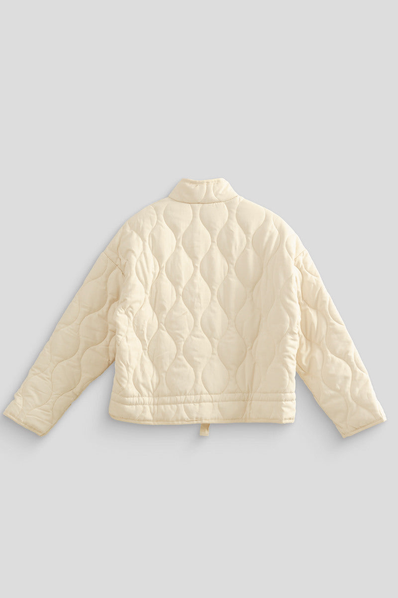 Quilted Drawstring-Hem Jacket