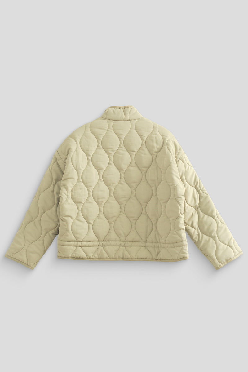 Quilted Drawstring-Hem Jacket