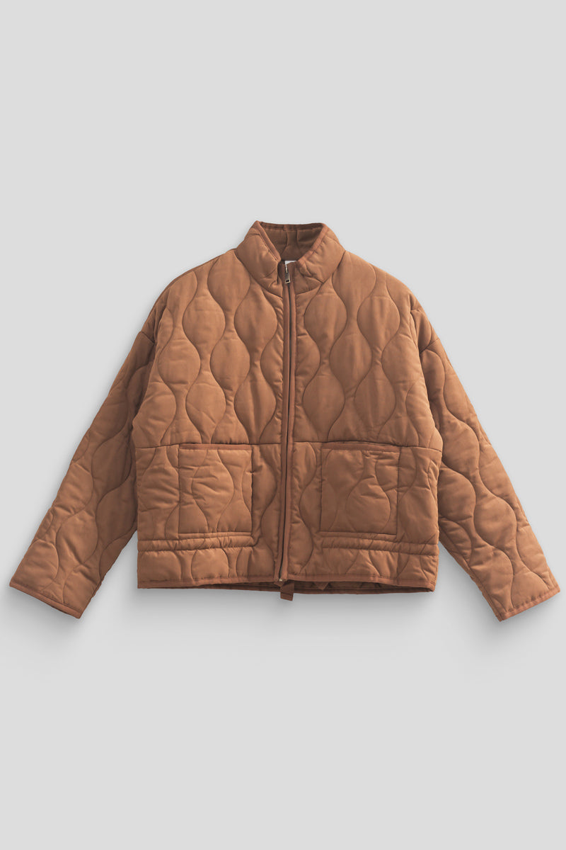 Quilted Drawstring-Hem Jacket