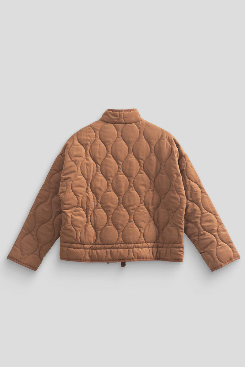 Quilted Drawstring-Hem Jacket