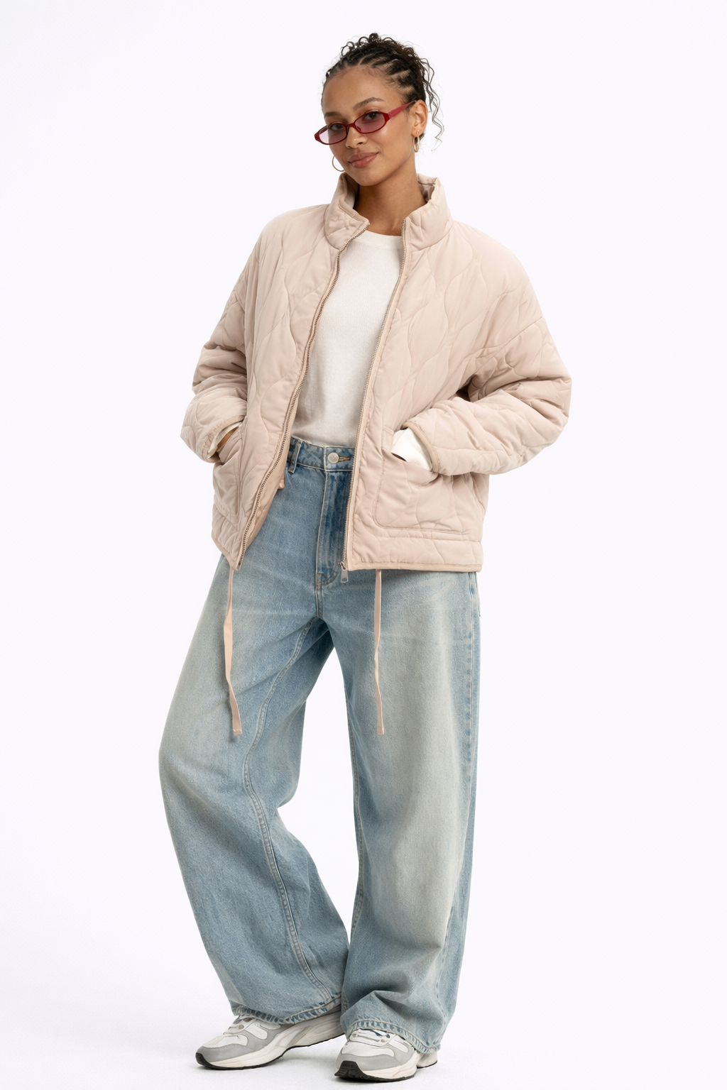 Quilted Drawstring-Hem Jacket