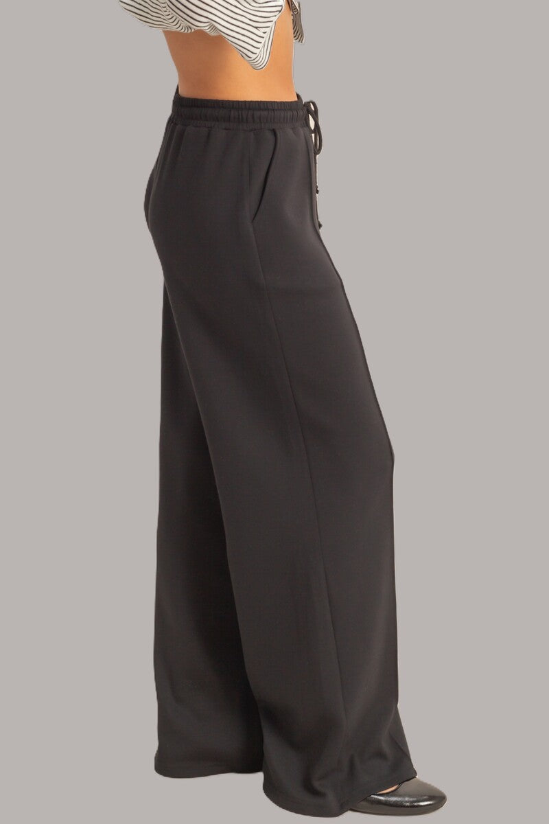Straight-Leg Scuba Pintucked Sweatpants