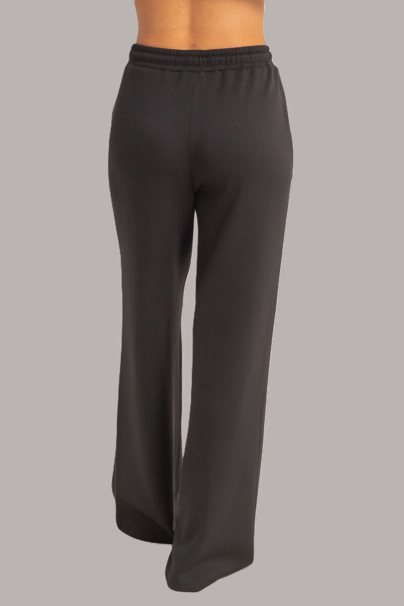 Straight-Leg Scuba Pintucked Sweatpants