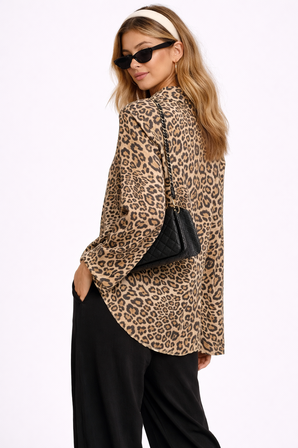 Satin Leopard Print Shirt